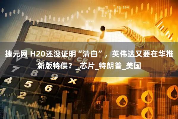 捷元网 H20还没证明“清白”，英伟达又要在华推新版特供？_芯片_特朗普_美国